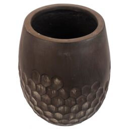 Leaf 32cm x 27cm Honeycomb Planter Composite Plant Pot in Grey - Size: 32 cm x 27 cm - thumbnail 3