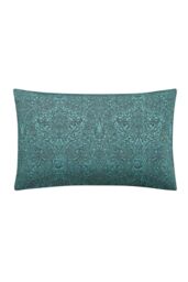Morris & Co 'Honeysuckle & Tulip' Standard Pillowcase Pair in Teal - Size: Standard Pillow Case - thumbnail 1