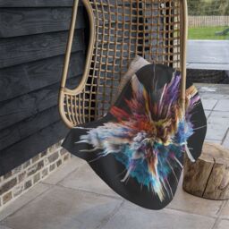 Benjamin Tate Design Colorful Explosion Isolated Blanket in Natural - Size: 120 cm x 150 cm - thumbnail 4