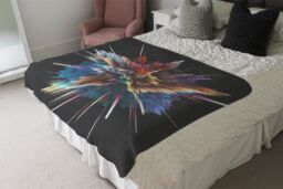 Benjamin Tate Design Colorful Explosion Isolated Blanket in Natural - Size: 120 cm x 150 cm - thumbnail 3
