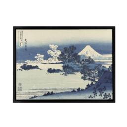 "Artery8 Hokusai Beach Of Shichirigahama Framed Canvas Japanese Wall Art Print - Size: W12"" x H16""" - thumbnail 1