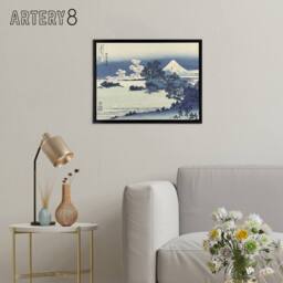 "Artery8 Hokusai Beach Of Shichirigahama Framed Canvas Japanese Wall Art Print - Size: W12"" x H16""" - thumbnail 3