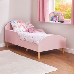 Liberty House Toys Kids Pink Toddler Bed in Dusty Pink - Size: Cot Bed - thumbnail 2