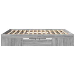 Berkfield Home Bed Frame Frame Grey Sonoma 180x200 cm Super King Wood - thumbnail 6