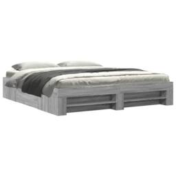 Berkfield Home Bed Frame Frame Grey Sonoma 180x200 cm Super King Wood - thumbnail 1