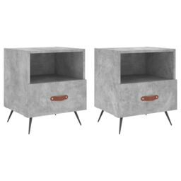Berkfield Home Bedside Cabinets 2 pcs Concrete Grey 40x35x47.5 cm Engineered Wood - thumbnail 2