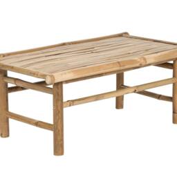 Wyld and Coco Bamboo Coffee Table 80 x 45 cm - Light Rustic Wood in Brown - thumbnail 2