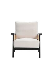 Living and Home Mid Century Rattan ArmChair in Beige - thumbnail 3