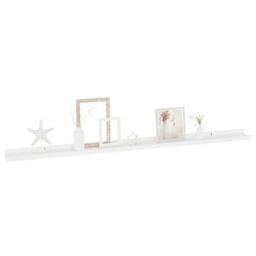 Berkfield Home Wall Shelves 2 pcs White 115x9x3 cm - Size: 115 x 9 x 3 cm - thumbnail 3