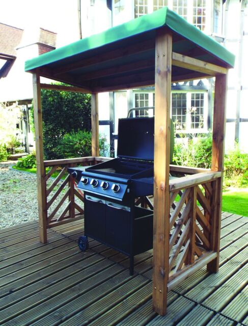 Charles Taylor Trading Dorchester BBQ Shelter Green in Brown
