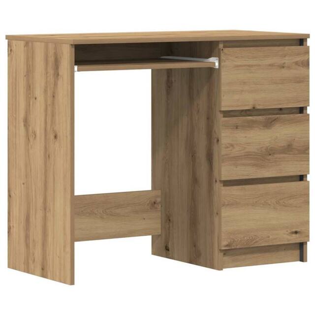 Berkfield Home Desk Artisan Oak 90x45x76 cm Engineered Wood in Brown - Size: 90 x 45 x 76 cm - image 1