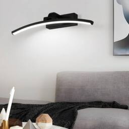 COMELY Indoor Wall Lights, 8W Bathroom Wall Lights, IP44 Waterproof, Cold White in Black - thumbnail 7