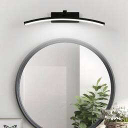 COMELY Indoor Wall Lights, 8W Bathroom Wall Lights, IP44 Waterproof, Cold White in Black - thumbnail 5