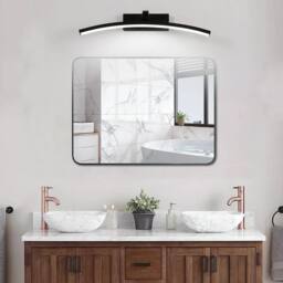 COMELY Indoor Wall Lights, 8W Bathroom Wall Lights, IP44 Waterproof, Cold White in Black - thumbnail 8