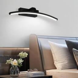 COMELY Indoor Wall Lights, 8W Bathroom Wall Lights, IP44 Waterproof, Cold White in Black - thumbnail 6