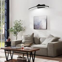 COMELY Indoor Wall Lights, 8W Bathroom Wall Lights, IP44 Waterproof, Cold White in Black - thumbnail 2