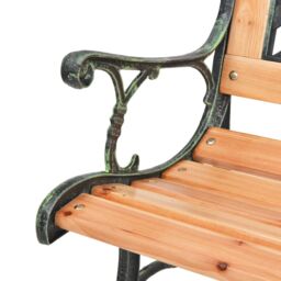 Berkfield Home Garden Bench 122 cm Wood in Brown - thumbnail 4
