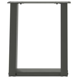 Berkfield Home Coffee Table Legs U-Shaped 2 pcs Anthracite 28x(42-43) cm Steel in Black - thumbnail 5