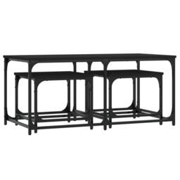 Berkfield Home Nesting Coffee Tables 3 pcs Black Engineered Wood - thumbnail 6