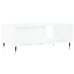 Berkfield Home Coffee Table White 90x50x36.5 cm Engineered Wood - thumbnail 2