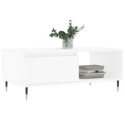 Berkfield Home Coffee Table White 90x50x36.5 cm Engineered Wood - thumbnail 3