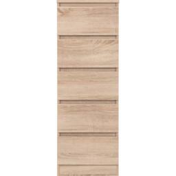 Seconique Malvern 5 Drawer Narrow Chest - Sonoma Oak in Light Oak - thumbnail 4