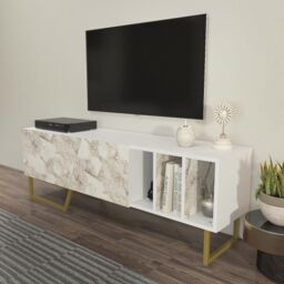 Decorotika Linossa TV Unit for TVs up to 60 inch in White - thumbnail 3