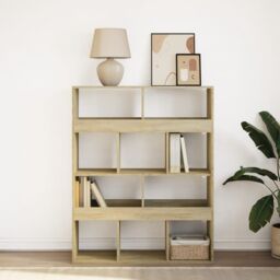 Berkfield Home Bookcase Sonoma Oak 100x33x125.5 cm Engineered Wood in Brown - thumbnail 3