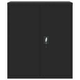 Berkfield Home File Cabinet Black 90x40x105 cm Steel - Size: 90 x 40 x 105 cm - thumbnail 3