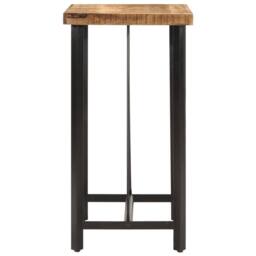 Berkfield Home Beautiful Bar Table 55x55x107 cm Solid Wood Mango & Iron in Brown - Size: 55 x 55 x 107 cm - thumbnail 1