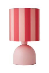 ValueLights Mileys Pink Stripes Drum Lamp Shade Pale Pink Table Lamp - thumbnail 6
