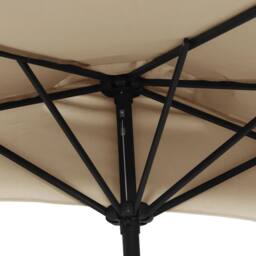 Berkfield Home Balcony Parasol with Aluminium Pole Taupe 270x144 cm Half in Beige - thumbnail 6