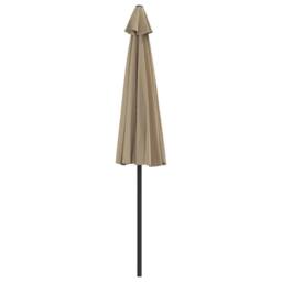 Berkfield Home Balcony Parasol with Aluminium Pole Taupe 270x144 cm Half in Beige - thumbnail 5