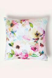 Homescapes Luxury Waterproof Multicolour Flowers Outdoor Cushion 45 x 45 cm, Set of 2 - Size: 45 cm x 45 cm - thumbnail 4