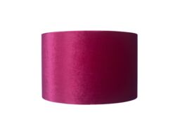 Ruma Fuchsia Pink Velvet Cylinder Lampshade for Table Lamps in Red - Size: 18 inches - thumbnail 4