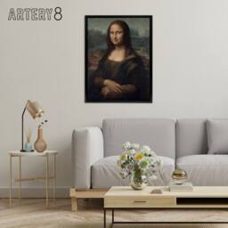 "Artery8 Portrait of Mona Lisa del Giocondo da Vinci Black Framed Canvas Art - Size: W12"" x H16""" - thumbnail 3