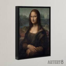 "Artery8 Portrait of Mona Lisa del Giocondo da Vinci Black Framed Canvas Art - Size: W12"" x H16""" - thumbnail 2