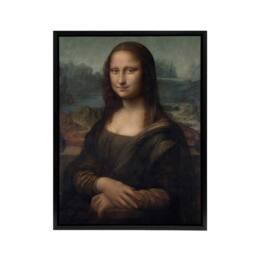 "Artery8 Portrait of Mona Lisa del Giocondo da Vinci Black Framed Canvas Art - Size: W12"" x H16""" - thumbnail 1