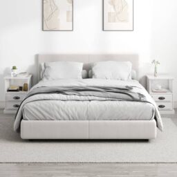 Berkfield Home Bedside Cabinets 2 pcs High Gloss White 43x36x60 cm - Size: 43 x 36 x 60 cm - thumbnail 3