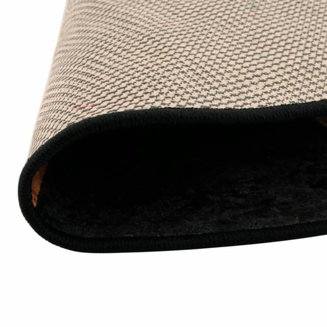 Berkfield Home Rug Washable Black & Gold Ã˜ 120 cm Anti Slip - Size: 100 cm diameter - image 1