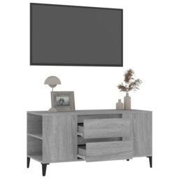 Berkfield Home TV Cabinet Grey Sonoma 102x44.5x50 cm Engineered Wood - thumbnail 5
