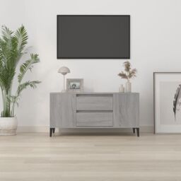 Berkfield Home TV Cabinet Grey Sonoma 102x44.5x50 cm Engineered Wood - thumbnail 3