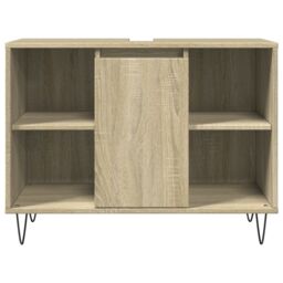 Berkfield Home Bathroom Cabinet Sonoma Oak 80x33x60 cm Engineered Wood in Brown - Size: 80 x 33 x 60 cm - thumbnail 4