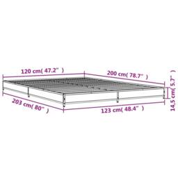 Berkfield Home Bed Frame without Mattress Grey Sonoma 120x200 cm - Size: Small Double - thumbnail 9