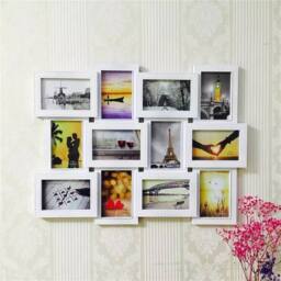 Havendro 12-Aperture Multi Picture Frame for 10-15 Inch Photos in White - thumbnail 2