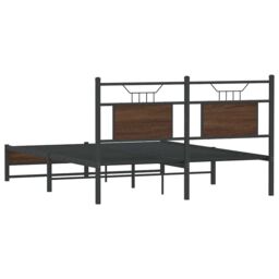Berkfield Home Bed Frame without Mattress Brown Oak 137x190 cm Engineered Wood - thumbnail 8