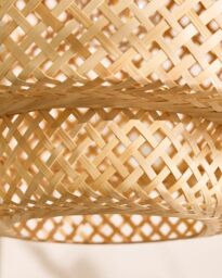 Dibor Traditional Bamboo Easy Fit Decor Ceiling Shade H30 x D30cm in Beige - thumbnail 4