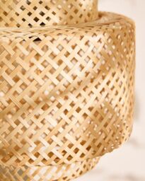 Dibor Traditional Bamboo Easy Fit Decor Ceiling Shade H30 x D30cm in Beige - thumbnail 3