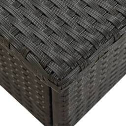 Berkfield Home Tea Table Black 50x50x47 cm Poly Rattan - Size: 50 x 50 x 47 cm - thumbnail 4