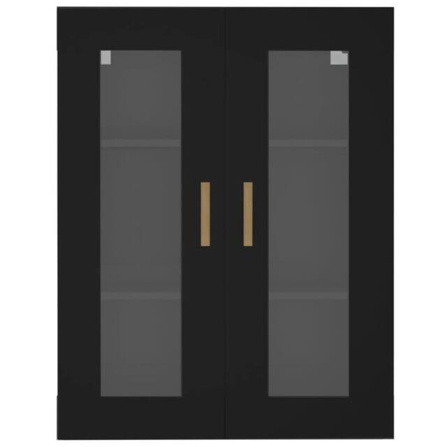 Berkfield Home Hanging Wall Cabinet Black 69.5x34x90 cm - image 1